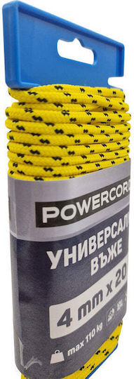 Universal Seil Powercord 4 Mm 20 M Gelb