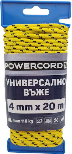 Universal Seil Powercord 4 Mm 20 M Gelb