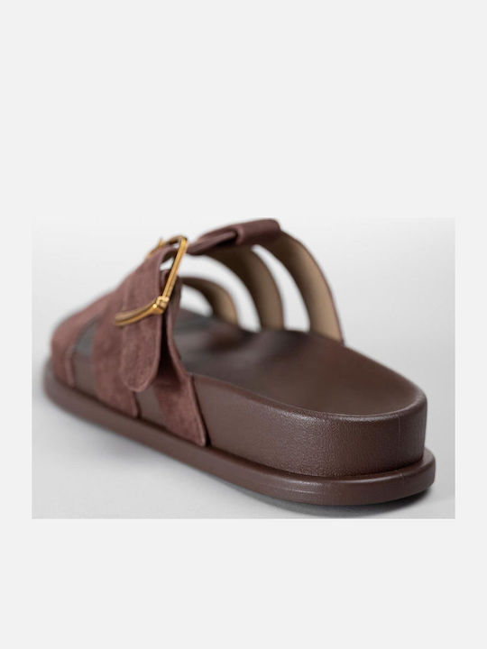 Women's Flat Sandals Flatforms Brown