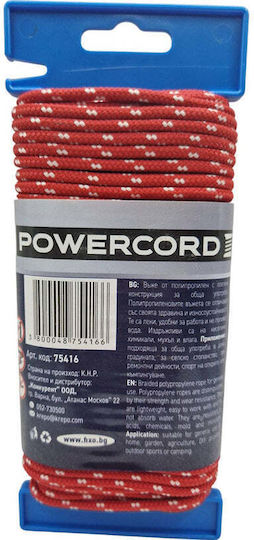 Universal Rope Powercord 4 Mm 20 M Red