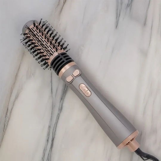 Jocca Ceramic Electric Hair Brush with Air and Rotating Head for Hair Straightening and Curls