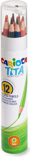 Carioca Colored Pencils Carioca Tita 12 Colors Tube