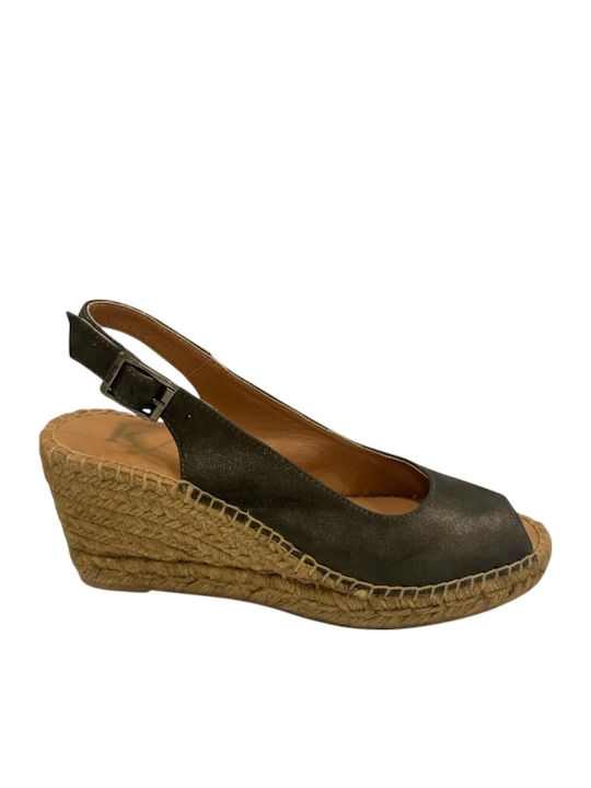 Sommer Damenplattformen Im Stil Braune Espadrilles