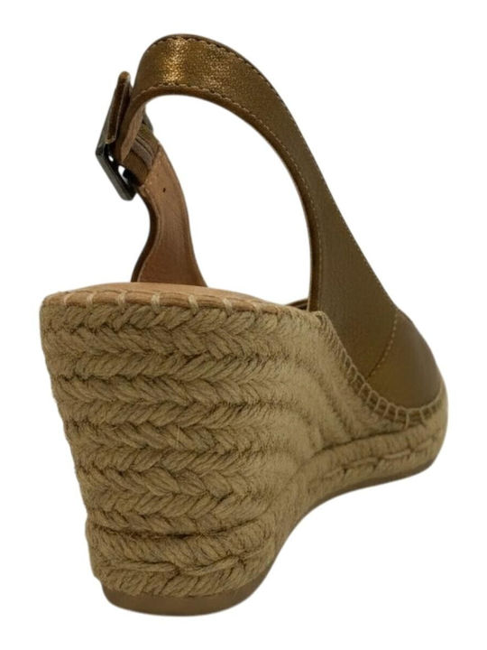 Summer Women's Platforms in Espadrilles Style Gold