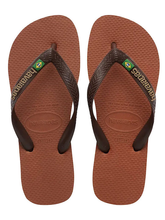 Havaianas Brasil Logo Slapi Bărbați Maro