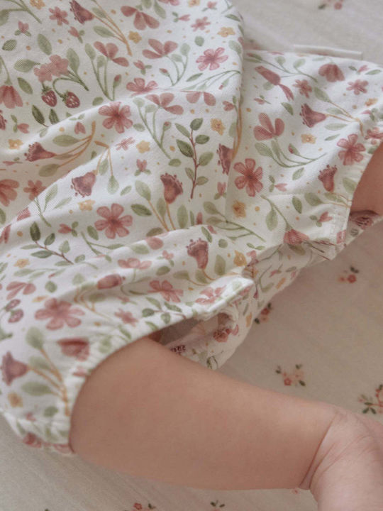 Kids Fabric Dungarees White