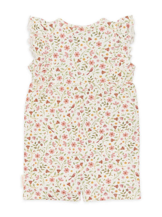 Kids Fabric Dungarees White