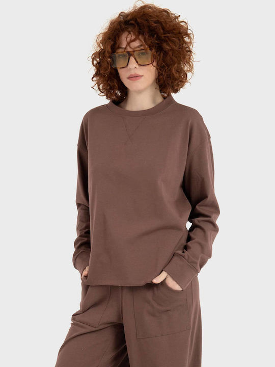 Damen Sweatshirt Braun