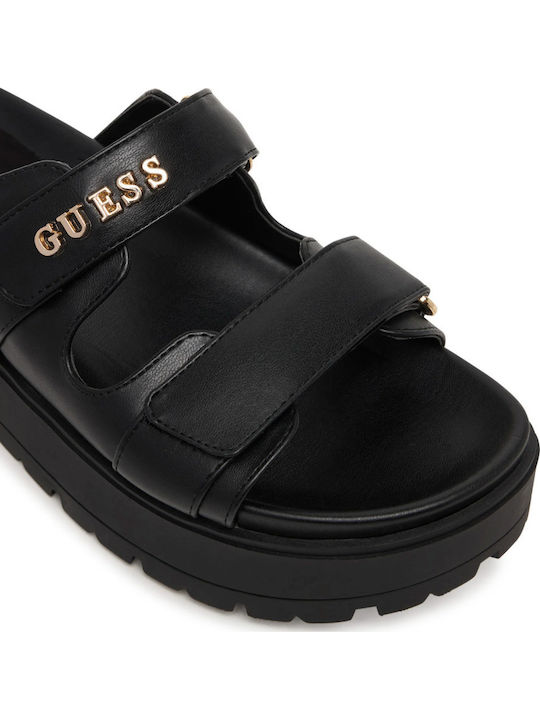 Flatforms Damen Sandalen Schwarz