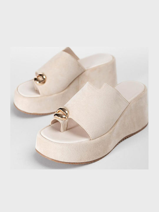 Damenplattformen Beigen Sommerliche Damenschuhe