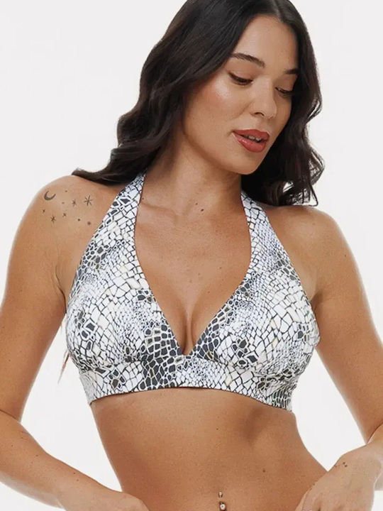Top Bikini Triunghi Cupe D Animal Print