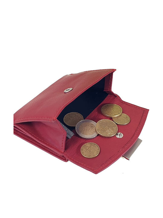 Small Leather Women's Wallet With RFID Red