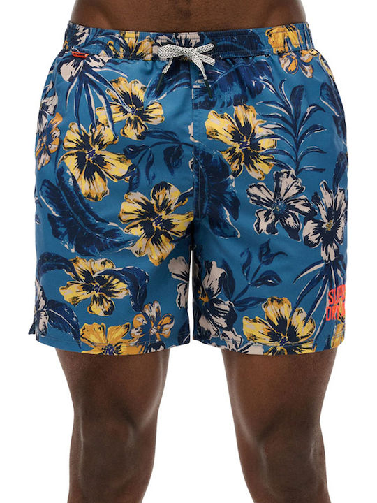 HAWAIIAN Ανδρικό Μαγιό Σορτς Σιέλ με Σχέδια