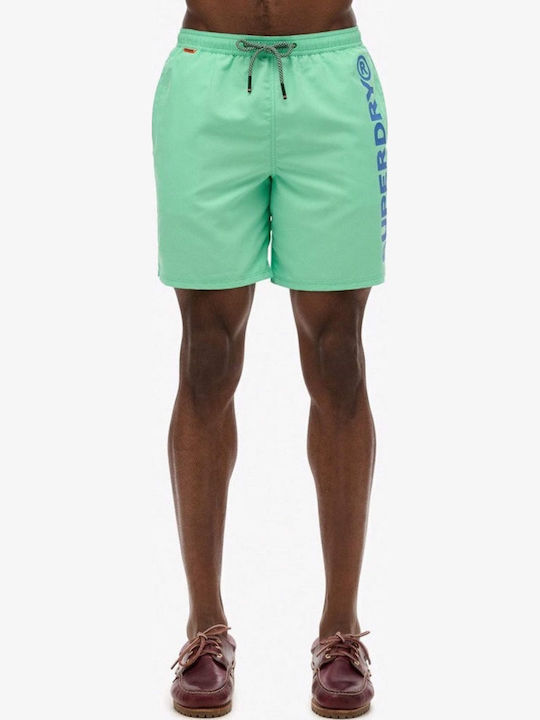 D3 Sport Graphic 17 Swim Short Men's Swimwear Shorts Green with Patterns
