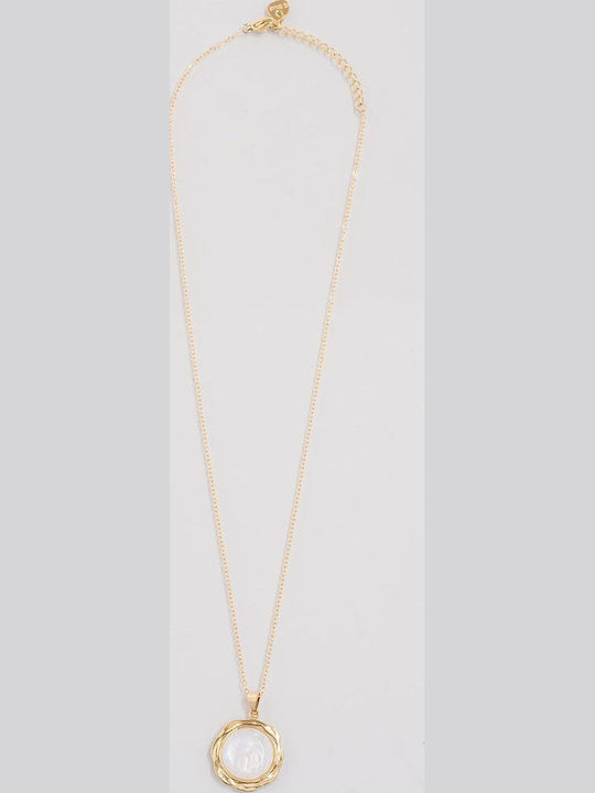 Late Again Necklace Made of Gold Plated Steel Late Again Necklace Made of Gold Plated Steel