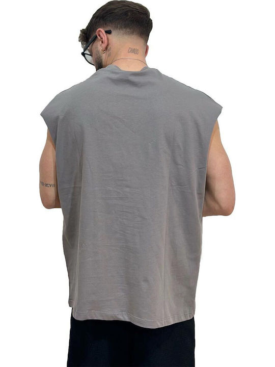 Relaxed Sleeveless Tee Grey Cn35-gr