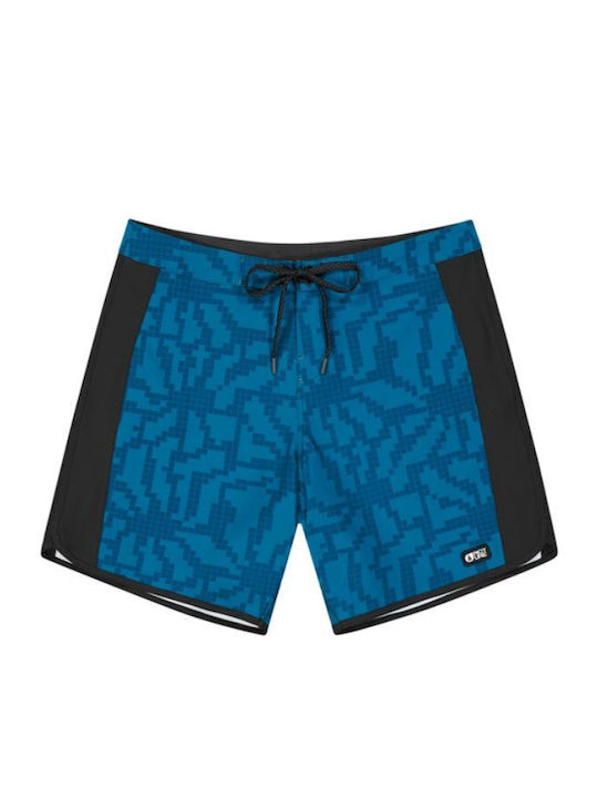 Men's Swimwear Bermuda Black-Blue With Patterns