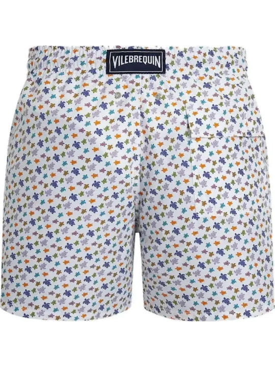 Men's Swimwear Shorts White with Prints