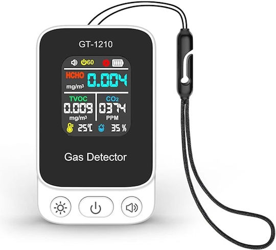 Portable Air Meter 5 in 1 Co2 Tvoc Hcho Temperature Humidity Gt-1210