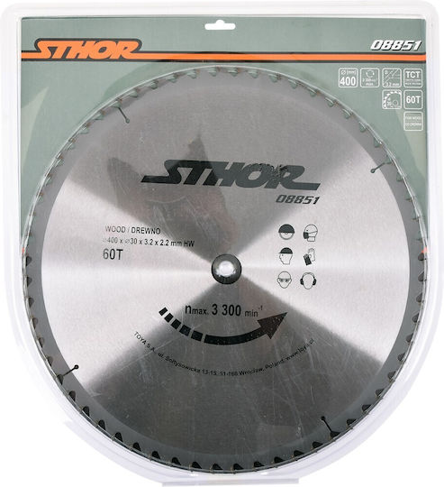 Sthor Circular Saw Blade Carbide 400x30mm Z60 Wood 08851