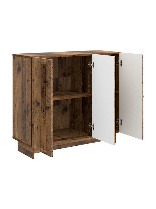 vidaXL Sideboard aus Holz & Metall Braune 89x34.5x80cm