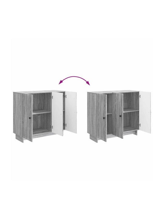 Sideboard Made of Wood & Metal Grey Sonoma 89x34.5x80cm