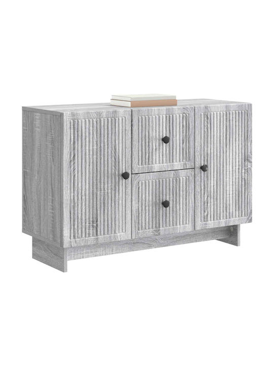 Wooden Sideboard with Drawers Gray Sonoma 89x34.5x60cm