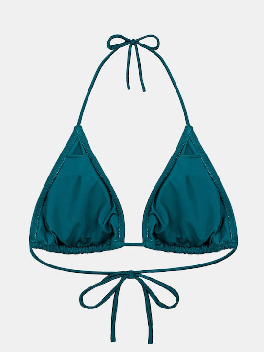 Top Bikini Triunghi Teal