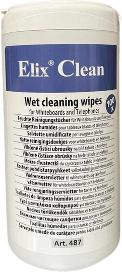 Șervețele Umede Curățare Table Albe Scriere 100/tub Elix Clean