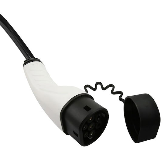 Avizar Cablu Încărcare Auto Tip 2 230v 13a 2 Moduri Ștecher Schuko 3.7kw Negru Alb