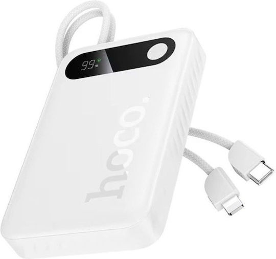 Hoco J171 Power Bank 10000mAh 22.5W με Θύρα USB-A και Θύρα USB-C Power Delivery / Quick Charge Λευκό