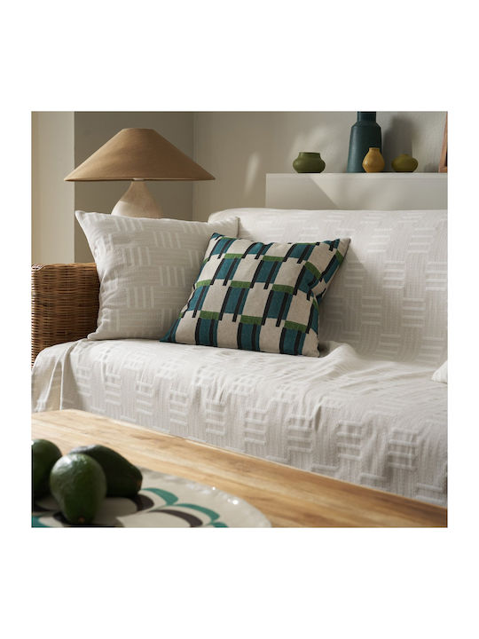 Gofis Home Calyra Ριχτάρι Πολυθρόνας Ζακάρ 180x175εκ. Natural Beige