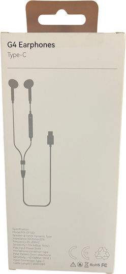 Moxom MX-EP103 In-ear Handsfree Ακουστικά με Βύσμα USB-C