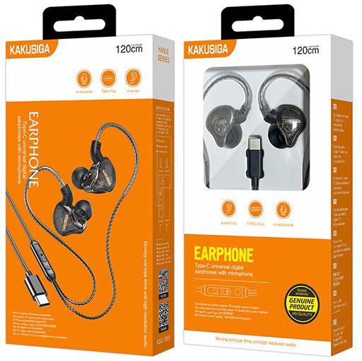 KSC-1300-BK In-ear Handsfree Ακουστικά με Βύσμα USB-C Μαύρο