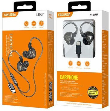 KSC-1300-BK In-ear Handsfree Ακουστικά με Βύσμα USB-C Μαύρο
