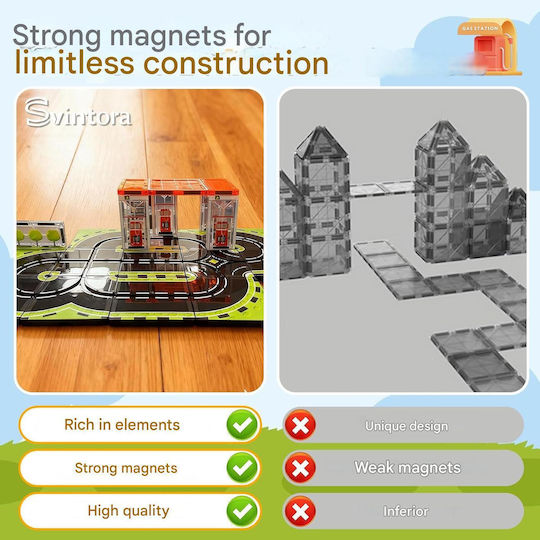 Jucărie Magnetică de Construcție