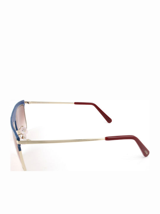 Loewe Women’s Sunglasses with Blue Frame and Brown Lens
