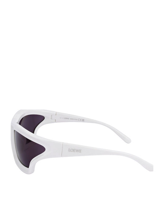 Loewe Unisex Sunglasses With White Frame And Gray Lens