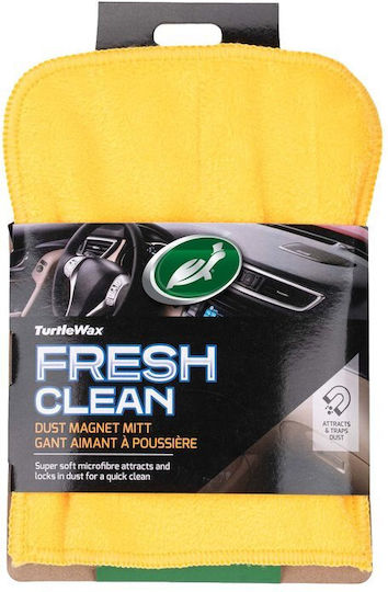 Turtle Wax Mănușă Panou din Microfibră pentru Curățarea Materialelor Plastice Interioare Auto Galbenă 22x17cm 1831238