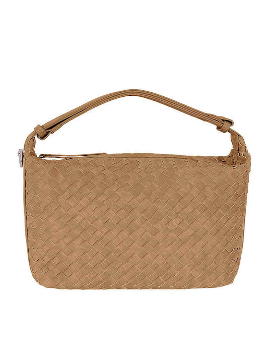 Celestino Women's Suede Look Handbag Beige