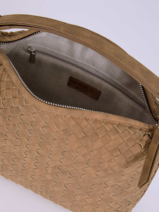 Celestino Women's Suede Look Handbag Beige