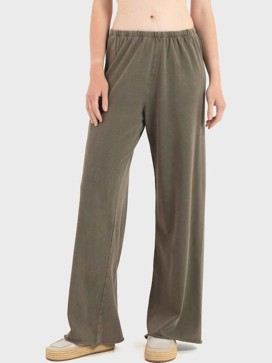 Damen Stoffhose in Lose Passform Taupe
