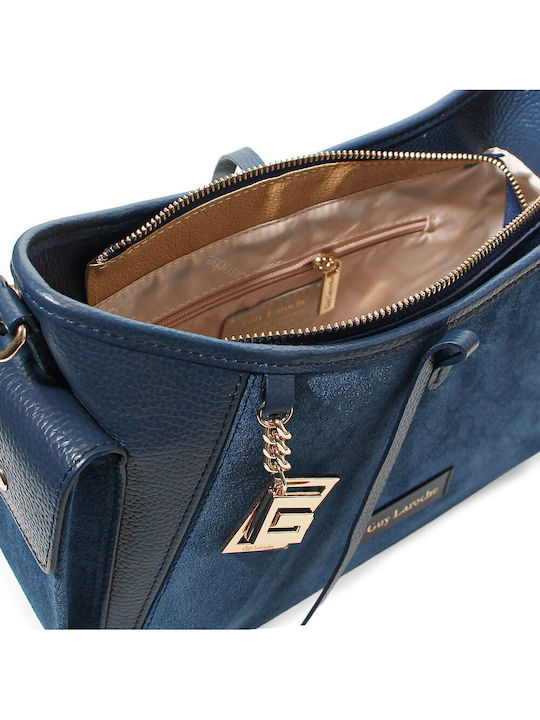 Leather Women's Crossbody Bag Blue