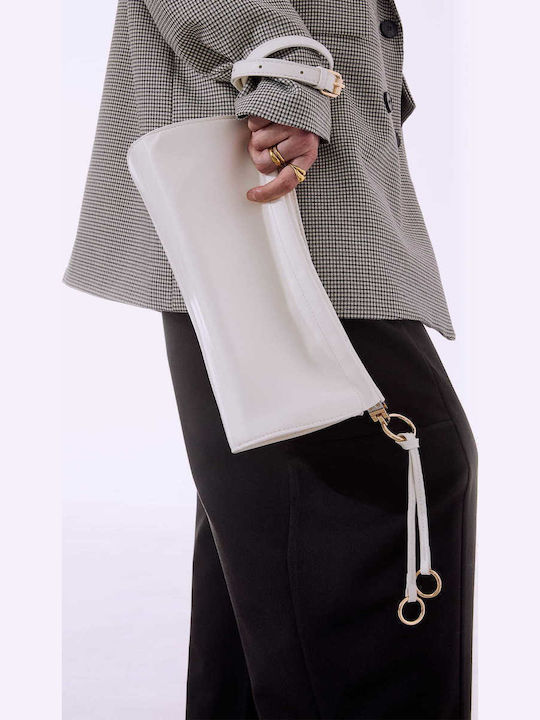 Celestino Γυναικεία Τσάντα Clutch Αποσπώμενο Λουρί Εκρού