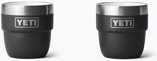 Yeti Rambler Becher Thermosflasche Rostfreier Stahl BPA-frei 118ml Schwarz