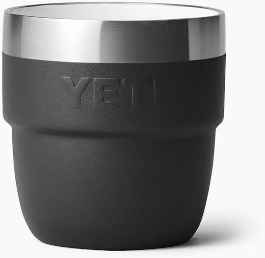 Yeti Rambler Becher Thermosflasche Rostfreier Stahl BPA-frei 118ml Schwarz
