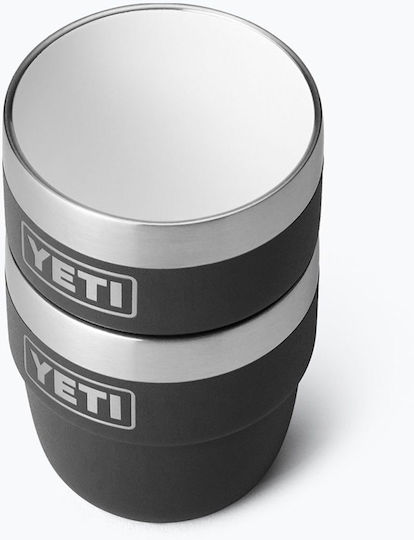 Yeti Rambler Becher Thermosflasche Rostfreier Stahl BPA-frei 118ml Schwarz