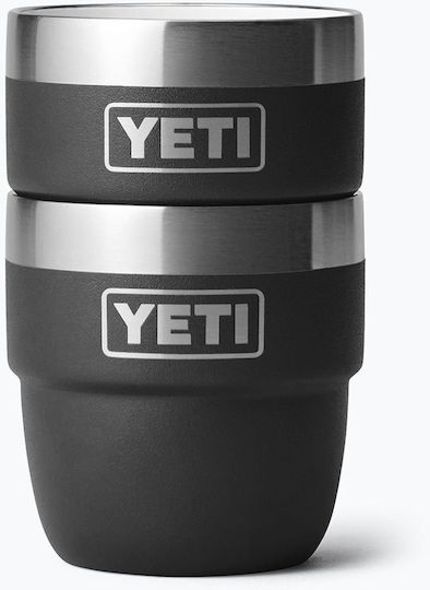 Yeti Rambler Becher Thermosflasche Rostfreier Stahl BPA-frei 118ml Schwarz
