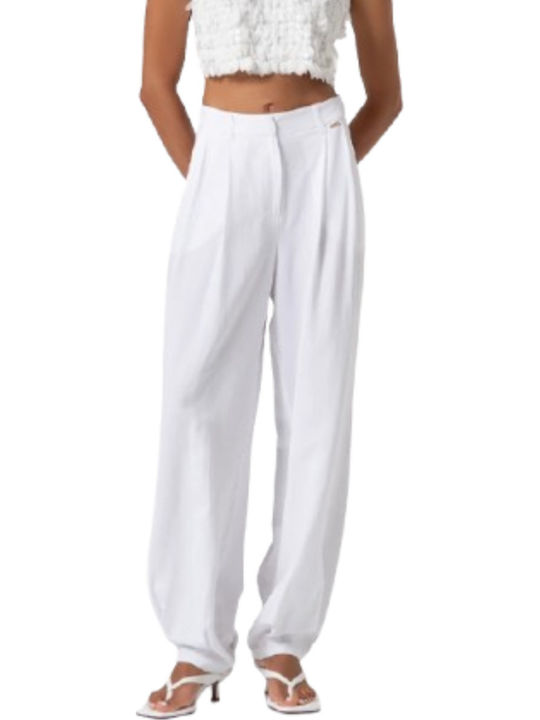 Women's Palazzo Pants with Fit White