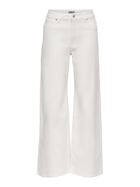 Wide Women's Linen Pantaloons Bright White